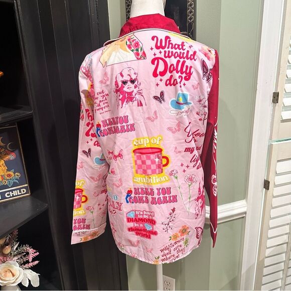 Dolly Parton Quote Print Pajama Set Size Small and Medium NWOT - Picture 6 of 11